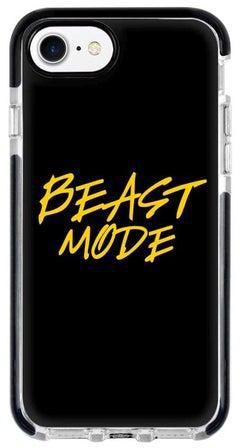 غطاء حماية بطبعة عبارة "Beast Mode" من سلسلة إمباكت برو لهاتف أبل آيفون 8 
 أسود/ أصفر