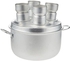 Raj Aluminum Cooking Pots 1Pieces- Grey, 38 CM, KPK004, Cherta Puttu Multi - Maker , Steam Cake Maker , Puttu Ice-Cream Maker, Puttu Kappa Maker ,Speciality Steamer
