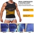 SOLCYSX Compression Shirt for Men Slimming Undershirt Body Shaper Tank top for gynomastica Sleeveless Shapewear Vest Men, Black, S