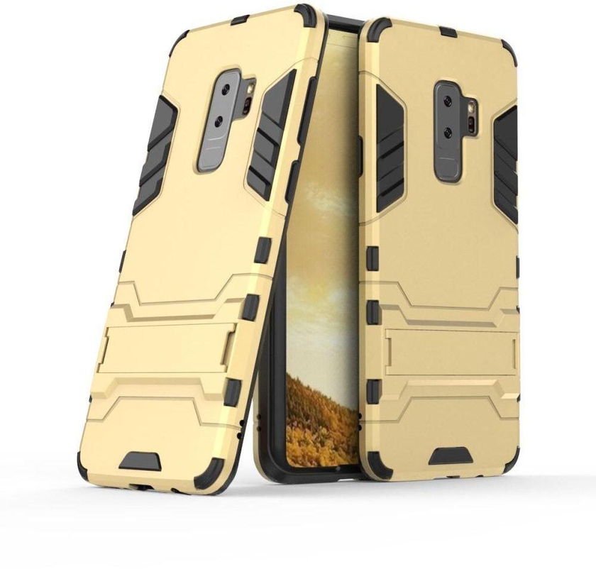 For Samsung Galaxy S9 Plus G965 - Cool Guard Kickstand Hybrid PC TPU Phone Case - Gold