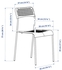 VANGSTA / ADDE طاولة و 4 كراسي, أبيض/أبيض, ‎120/180 سم‏ - IKEA