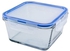 حافظة زجاجية مربعة الشكل لتخزين الطعام مع غطاء ازرق، سعة 400 مل و900 مل 2 قطعة من موندكس، Cmn0241-47