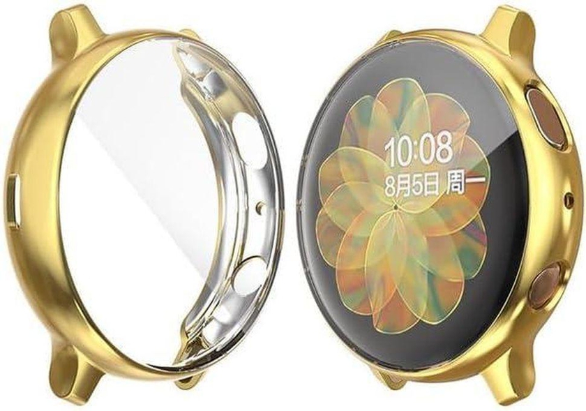 Compatible with Samsung Galaxy Watch Active 2 44mm Full Coverage Soft TPU Case Cover (Gold)