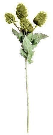 Faux Silk Artificial Flower Stick Green 46x14cm