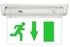 Rr Exit Green Sign In Clear Light Board 230V With Battery Backup (Exit Down) 20X15X25