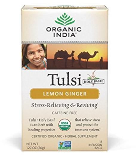 Organic Tulsi Lemon Ginger Tea Bags - 36 g