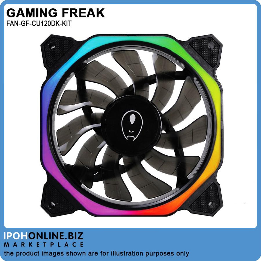 Gaming Freak GF-CU120DK-KIT Lumina Cube Dark 3-IN-1 Starter Kit 12cm LED Fan