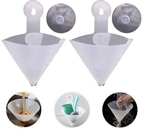 Over The Sink Kitchen Filtersink Drain Asket Collapsible Colander Strainers Collander/Strainer For Prevention Clogged Clog Cleaner Tool Out Water Residue Over The Food Material Grade Reusable(2Pcs)