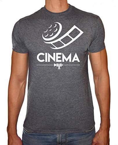Fast Print Cinema Round Neck T-Shirt for Men - White