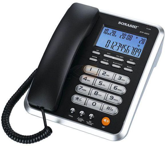 Sonashi Caller ID Phone Black Color (STP-4004I)