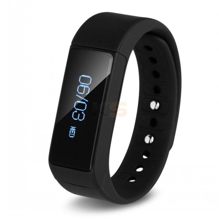 I5 Plus Bluetooth 4.0 OLED Screen Smart Watch Pedometer Sleep Monitor  Bracelet Activity Wristband IP67 Waterproof-Black