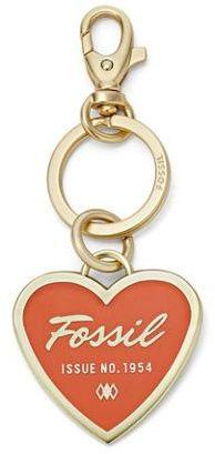 Fossil Key Chain for Women , Stainless Steel , Orange , SL5071971