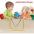 6-Inch Triangle Instrument With Striker And Wood Stand Musical Steel Triangle Early Educational Percussion Instrument