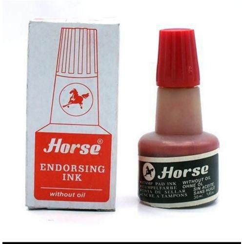 Horse Endorsing Red Ink Without Oil X2