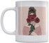 Woman White/Pink/Green Ceramic Coffee Mug (330ml) (VTX-924)