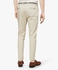 Beige Belted Cotton Chino Pants