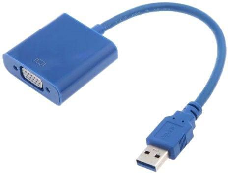 USB to VGA Converter Cable - Blue