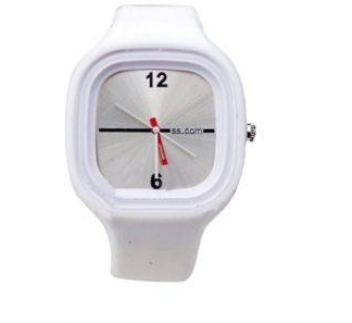 مواصفات و مميزات Candy Jelly Ion Sport Bracelet Wrist Watch Quartz - ساعة بعقارب أبيض اللون
