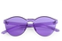 Fashion Classic Transparent Frame Circle Candy Color Sunglasses(Purple)