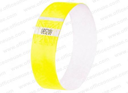 Sigel Event Wristbands Super Soft, adhesive seal, printable, 120/pack, Fluorescent Yellow