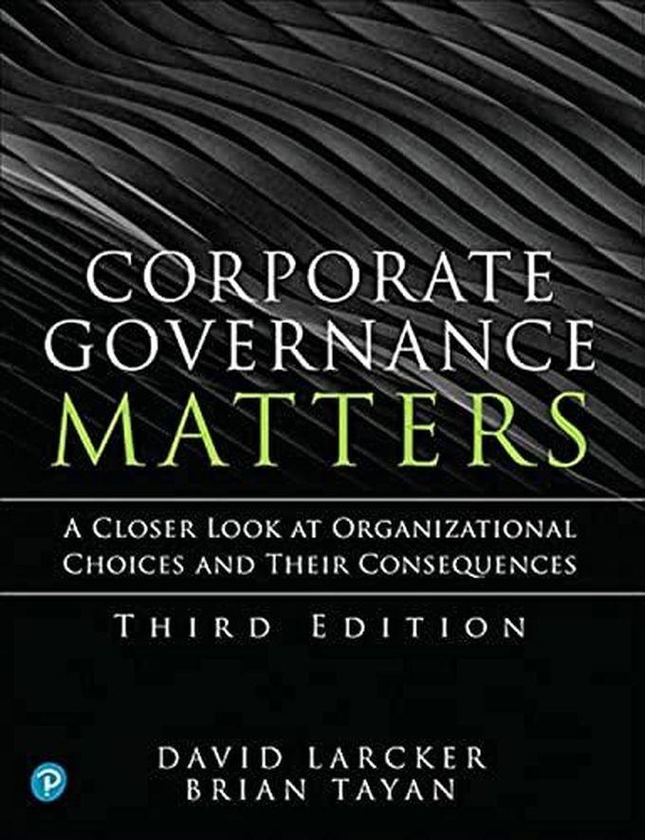Pearson Corporate Governance Matters ,Ed. :3