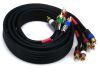 Monoprice 6ft 18AWG CL2 Premium 5RCA Component Video/Audio Coaxial Cable RG6/U Black