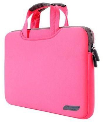 Generic 15.4 Inch Portable Air Permeable Handheld Sleeve Bag Forbook Air / Pro, Lenovo And Other Laptops, Size: 38x27.5x3.5cm (magenta)
