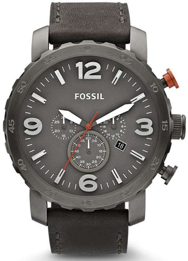 Fossil Jr1419 Leather Watch - Grey
