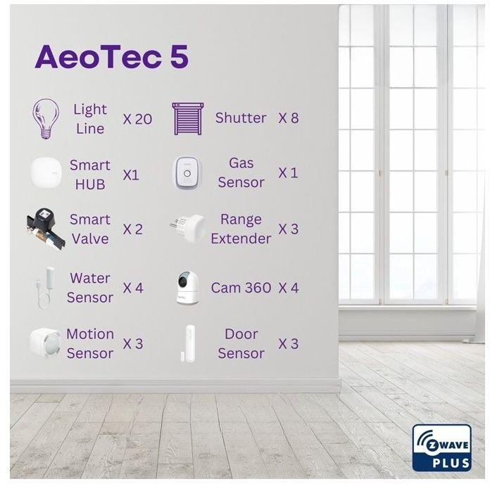 مجموعة للتحكم عن بعد تحكم في أجهزتك المنزلية باستخدام هاتفك AeoTec 5