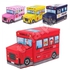 صندوق تخزين ألعاب وكرسي للأطفال على شكل حافلة مدرسية - متعدد الألوان