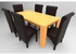 Amon Deluxe Series 6 Seater Dining Set-Golden Brown - HDF