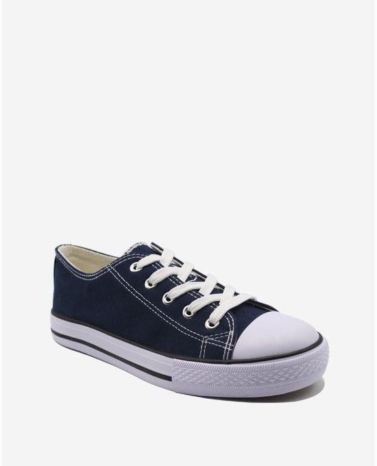 Ravin Solid Canvas Sneakers - Blue