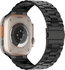 حزام معدني متوافق مع Apple Watch 42-44-45-49 Ultra Series SE Series 6/5/4/3/2/1 حزام من الفولاذ المقاوم للصدأ لـ iWatch+ x 1؛ أداة الإزالة (أسود)