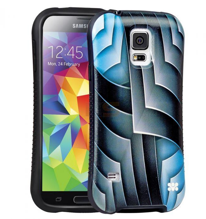Gear Patterned Flexi-Grip Case for Samsung Galaxy S5