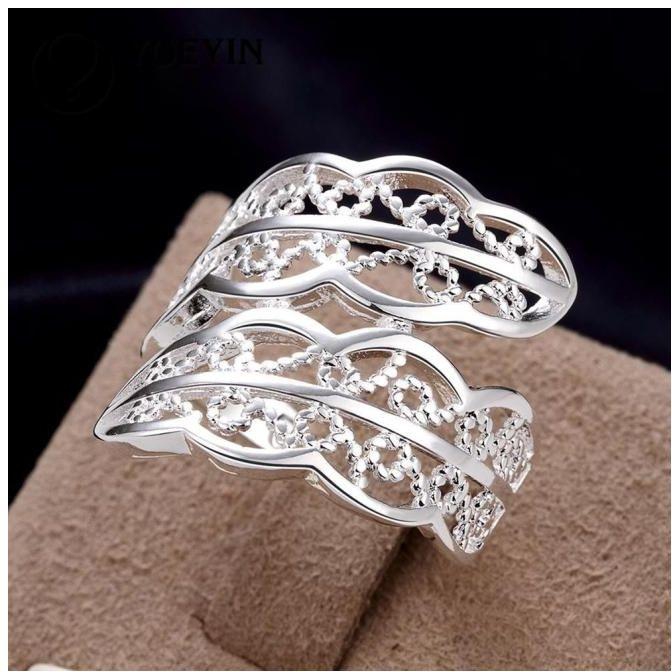 Neworldline Women Lady Romantic Flower Jewelry Wedding Ring Gift #8-White