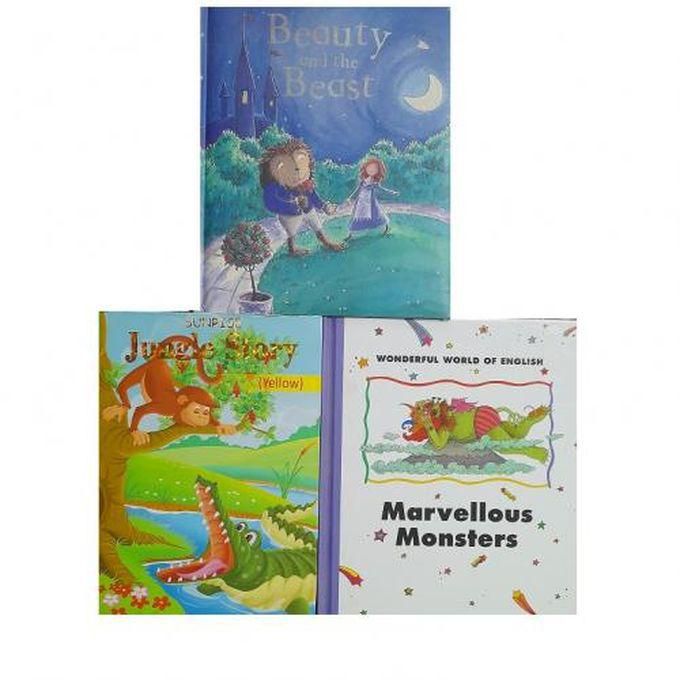 Group Of 3 Children Books(jungle Story/ Beauty And The Beast/ Marvellous Monsters)