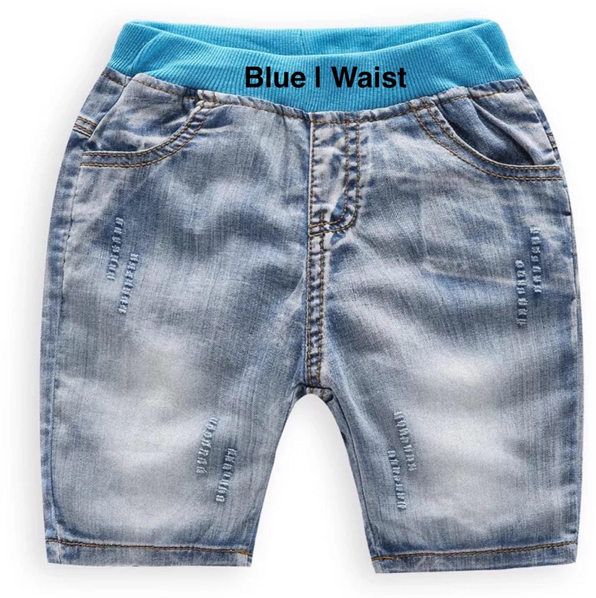 Boys Short Pants Denim Colorful Waist JPCom 2-8Y - 6 Sizes (3 Colors)