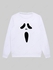Gothic Halloween Ghost Face Print Sweatshirt For Men - 6xl