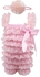 Tiny Bibiya Baby Lace Petti Romper Tutu Clothing Headband Set (Pink)