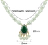 Vera Perla Women's 18K Gold 0.12ct Diamonds, Royal Indian Emerald Necklace