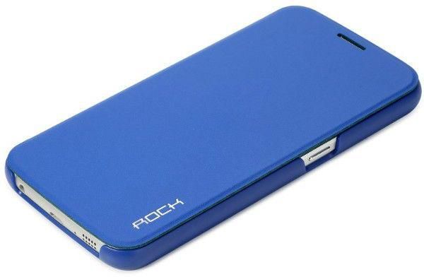 Rock Touch Series Protective leather folder Case for samsung GALAXY S6 - blue
