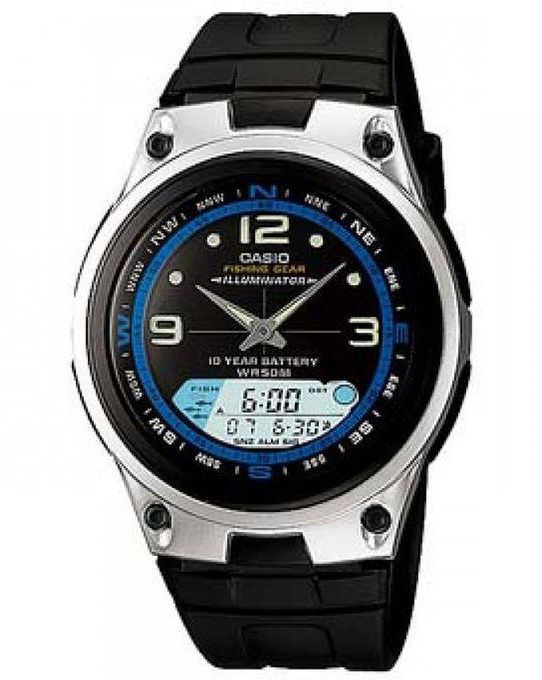 Casio AW-82-7AV Illuminator Rubber Watch - Black