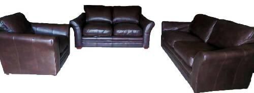 Ripley Texas Choc Leather Sofa