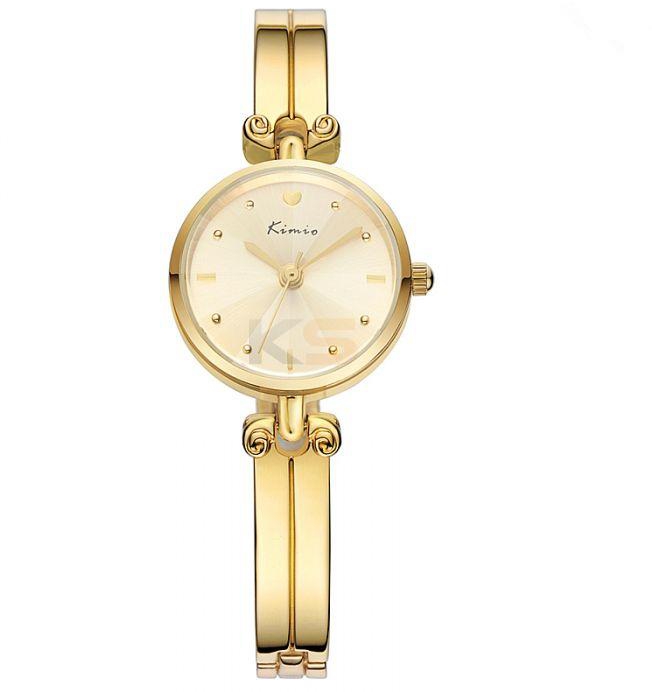 KIMIO KW6041S Quartz Fashion Women Watch with Alloy Band Hook Buckle Gold