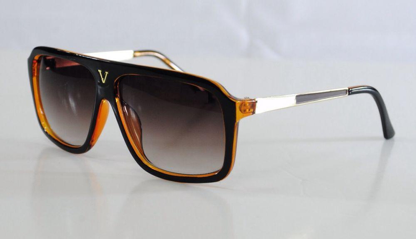 نظارات شمسية للجنسين لون بني وذهبي 922