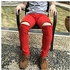 Fashion Male Slim Fit Pencil Pants - Red