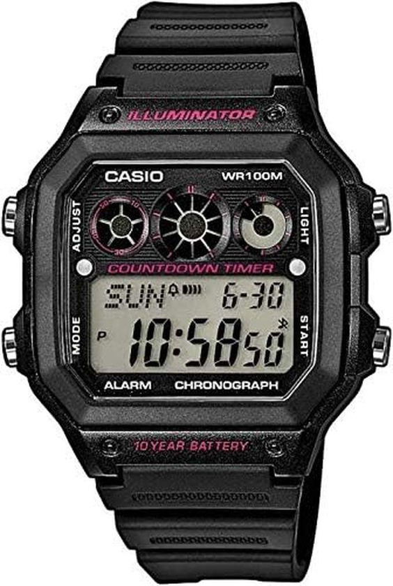 Casio Men's Digital Dial Resin Band Watch - 1300WH-1A2VDF, Strap
