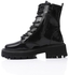 Ice Club Shiny Leather Round Toecap Ankle Boots - Black