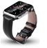 Apple Watch Series 4/5/6/7/8 حزام جلد عالي الجودة - 42/44/45 ملم - أسود