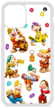 Protective Case Cover for Apple iPhone 13 Pro Max Animation The Seven Dwarfs By Disney Multicolour